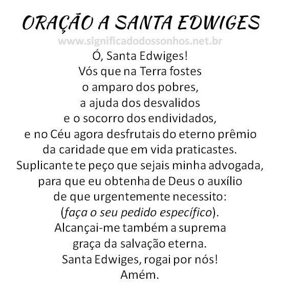 Oração a Santa Edwiges